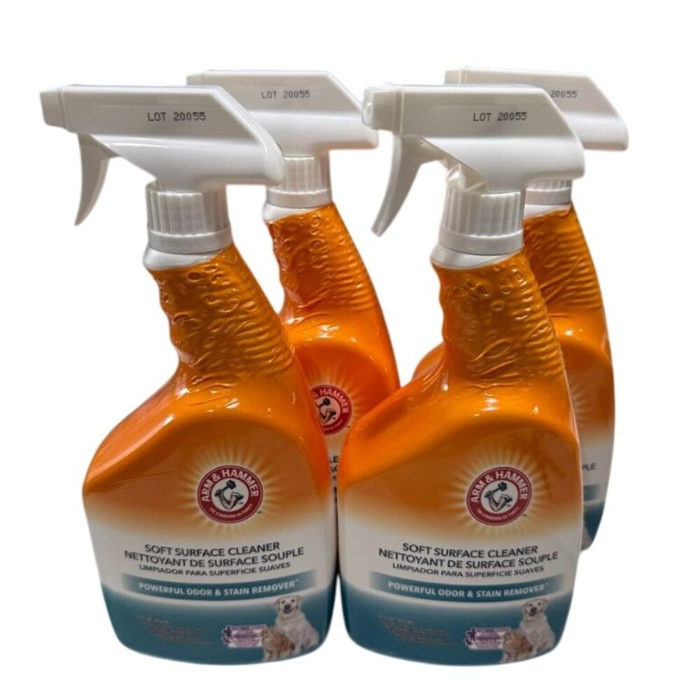 Arm & Hammer Soft Surface Cleaner Powerful Odor & Stain Remover 4 Pack
